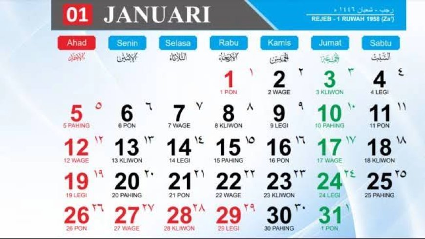 Daftar Hari Libur Nasional 2025 yang Telah Ditetapkan Pemerintah
