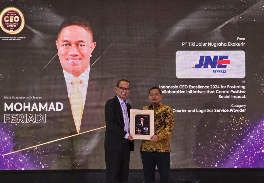 Bos JNE  Dianugerahi Penghargaan Indonesia CEO Excellence 2024