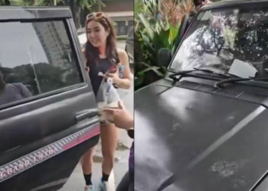 Gisella Anastasia Santai Naik Kijang Lawas, Sebut Mobilnya Lamborghini