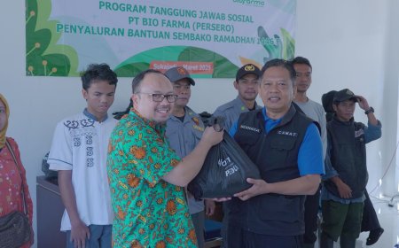 Berbagi di Bulan Ramadan, Bio Farma Salurkan Bantuan 1.650 Paket Sembako bagi Masyarakat