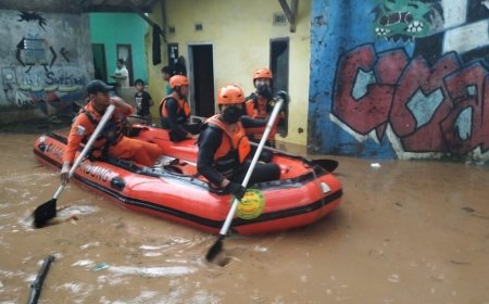 Banjir di Cimanggung Kab. Sumedang Sudah Mulai Surut