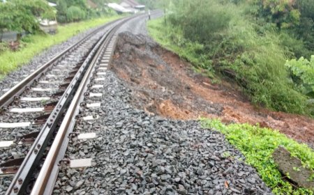 Perjalanan Kereta Api Daop 2 Bandung  di Petak Jalan Ciamis - Manonjaya Dihentikan Sementara
