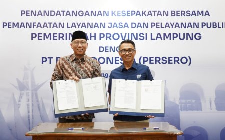 Perkuat Layanan Publik, Pos Indonesia dan Pemprov Lampung Teken Kerja Sama Strategis