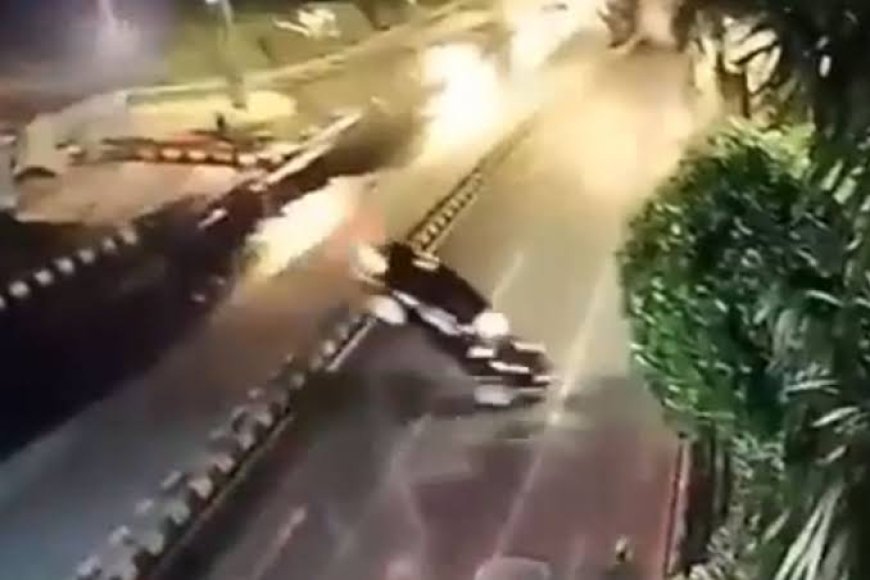 MOBIL BMW Terjun dari Ujung Tol KLBM Akibat Google Maps, Dua Penumpang Selamat