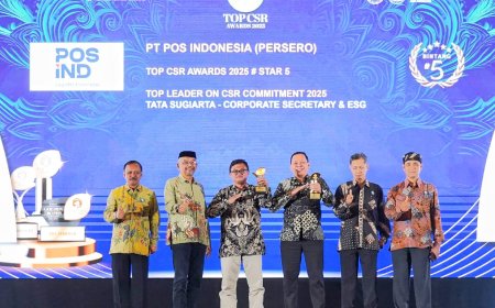 Pos Indonesia Raih TOP CSR Awards 2025, Komitmen Sosial dan Lingkungan Diakui di Level Nasional