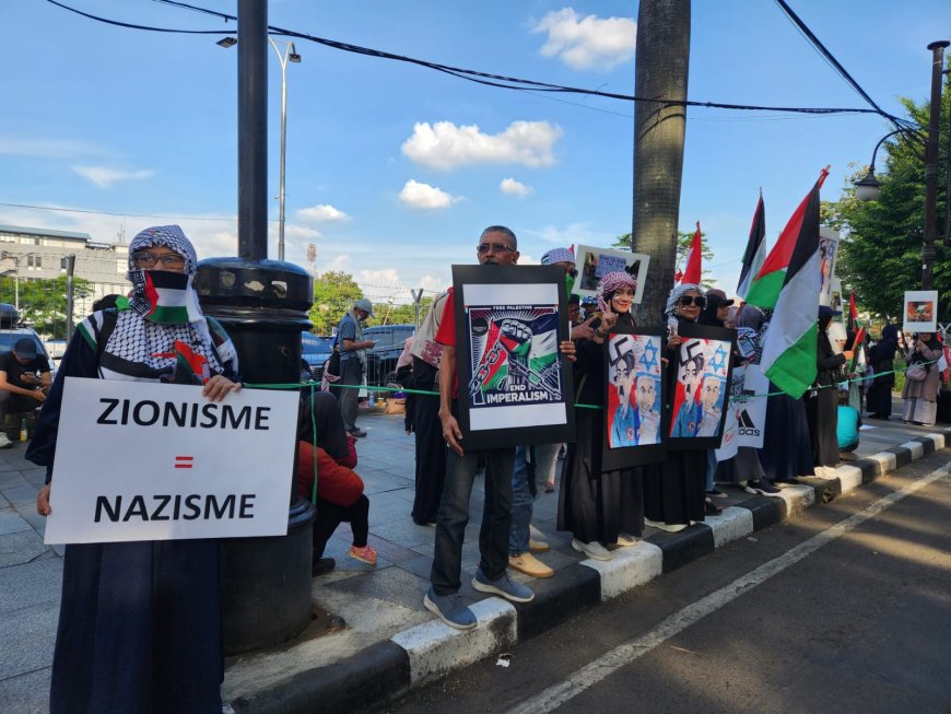 Bandung Bergejolak! Ratusan Massa FPN Gelar Aksi Solidaritas Palestina di Jantung Asia Afrika