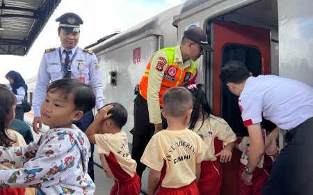 Hari Anak Nasional 2025, KAI Commuter Wilayah 2 Bandung Edukasi Anak-anak Jadi Generasi Cinta Transportasi Publik