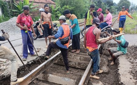 KAI Daop 2 Bandung Perbaiki Geometri Rel di 37 Titik, Tingkatkan Keselamatan Perjalanan Kereta