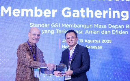 Bio Farma Raih Penghargaan Implementasi Standard GS1 2D Barcode di Kegiatan GS1 Indonesia Member Gathering 2025