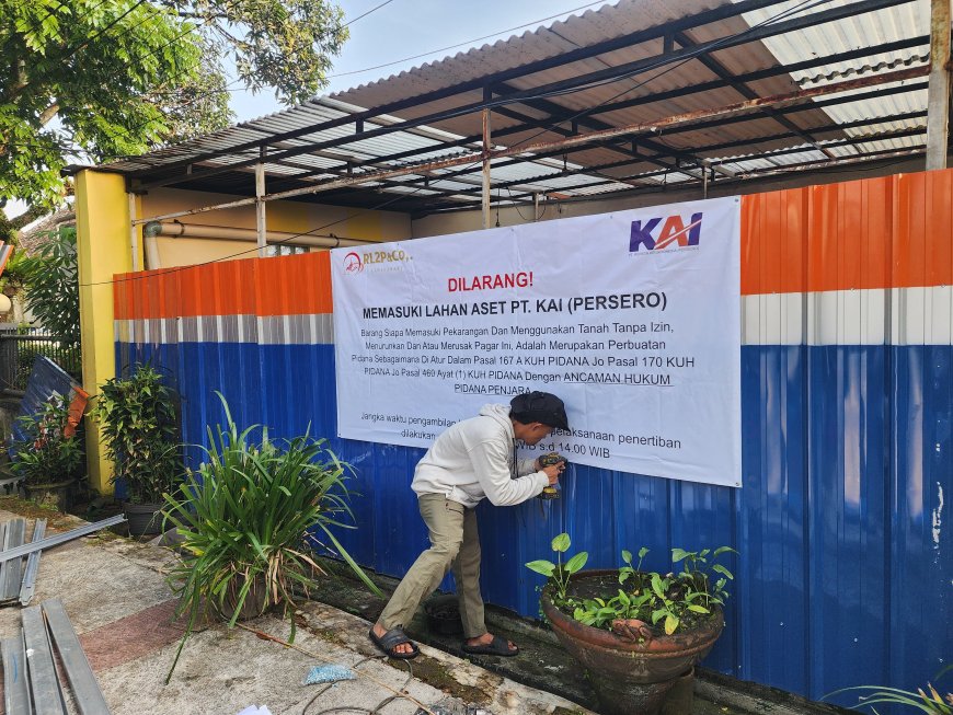 KAI Daop 2 Bandung Tertibkan Aset Rumah Perusahaan di Jalan Natuna, Pastikan Pemanfaatan Sesuai Aturan