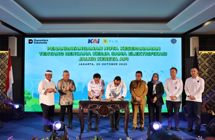 Era Baru Kereta Listrik Nasional, PLN Resmi Kolaborasi Elektrifikasi Tanpa APBN, Percepat Target NZE 2060