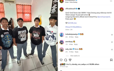 Viral 16 Juta Tonton! Aksi Siswa SMAN 1 Serang Nyanyi Dewa 19 Bikin Band Asli Kirim Hadiah