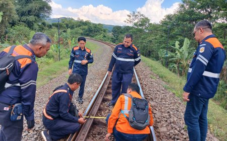 Hadapi Nataru 2025/2026, KAI Daop 2 Bandung Perketat Pemeriksaan Rel dan Siagakan Tim Khusus di Titik Rawan