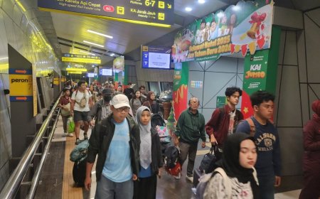 H+9 Nataru, 530 Ribu Penumpang Commuter Line Padati Stasiun di Wilayah Bandung