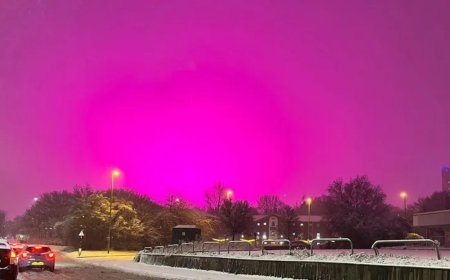 Salju Langka dan Langit Merah Muda: Fenomena Alam Memukau Selimuti Birmingham