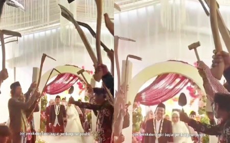 Bukan Pedang, Tapi Pacul! Pernikahan Santri Ini Bikin Netizen Tersenyum dan Terharu
