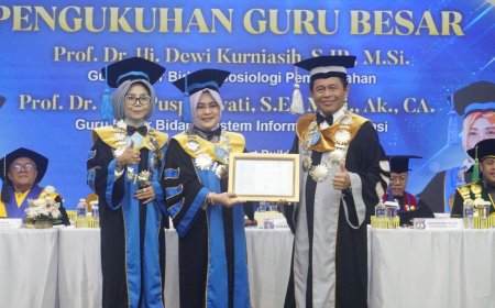 UNIKOM Kukuhkan Dua Guru Besar, Tegaskan Peran Strategis Ilmu di Era Transformasi Digital