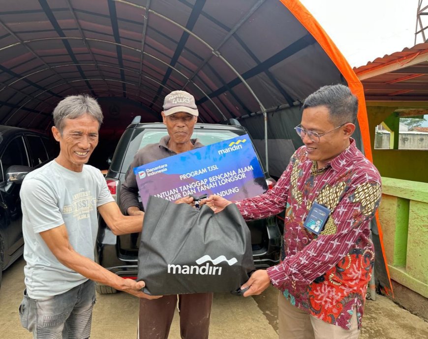 Bank Mandiri Salurkan Bantuan ke Masyarakat Terdampak Banjir Majalaya