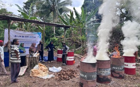 SBM ITB Dorong Ekonomi Desa Adabai Seram Timur Lewat Produksi Arang Kelapa Berbasis Ekonomi Sirkular