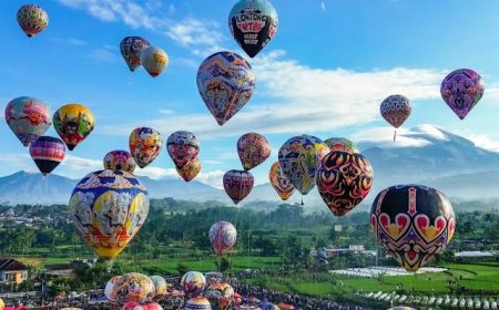 Langit Wonosobo Dipenuhi Balon Udara, Ribuan Wisatawan Serbu Festival Mudik 2026