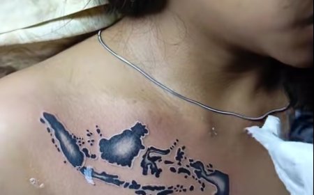 Viral Tato Peta Indonesia di Dada Wanita, Netizen Auto Ngakak