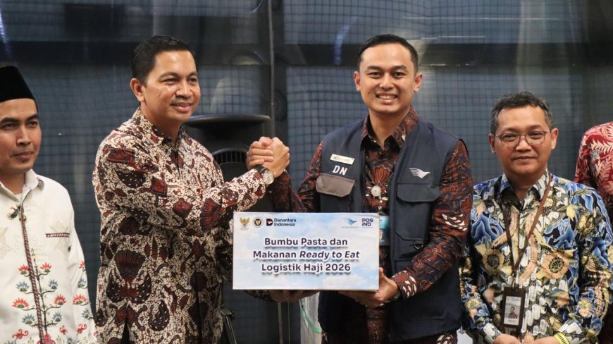 Pos Indonesia dan Garuda Indonesia Lepas Ekspor Perdana Logistik Haji 2026, Total Capai 230 Ton