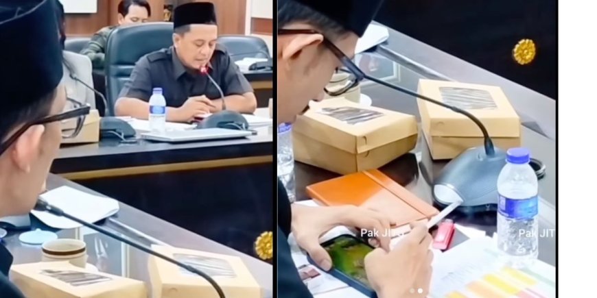 Viral! Anggota DPRD Main Game dan Merokok Saat Rapat Bahas Stunting