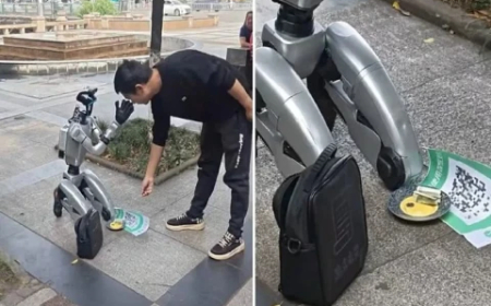 Viral Robot Humanoid China Mengemis di Trotoar, Uang Receh Dipakai Bayar Listrik